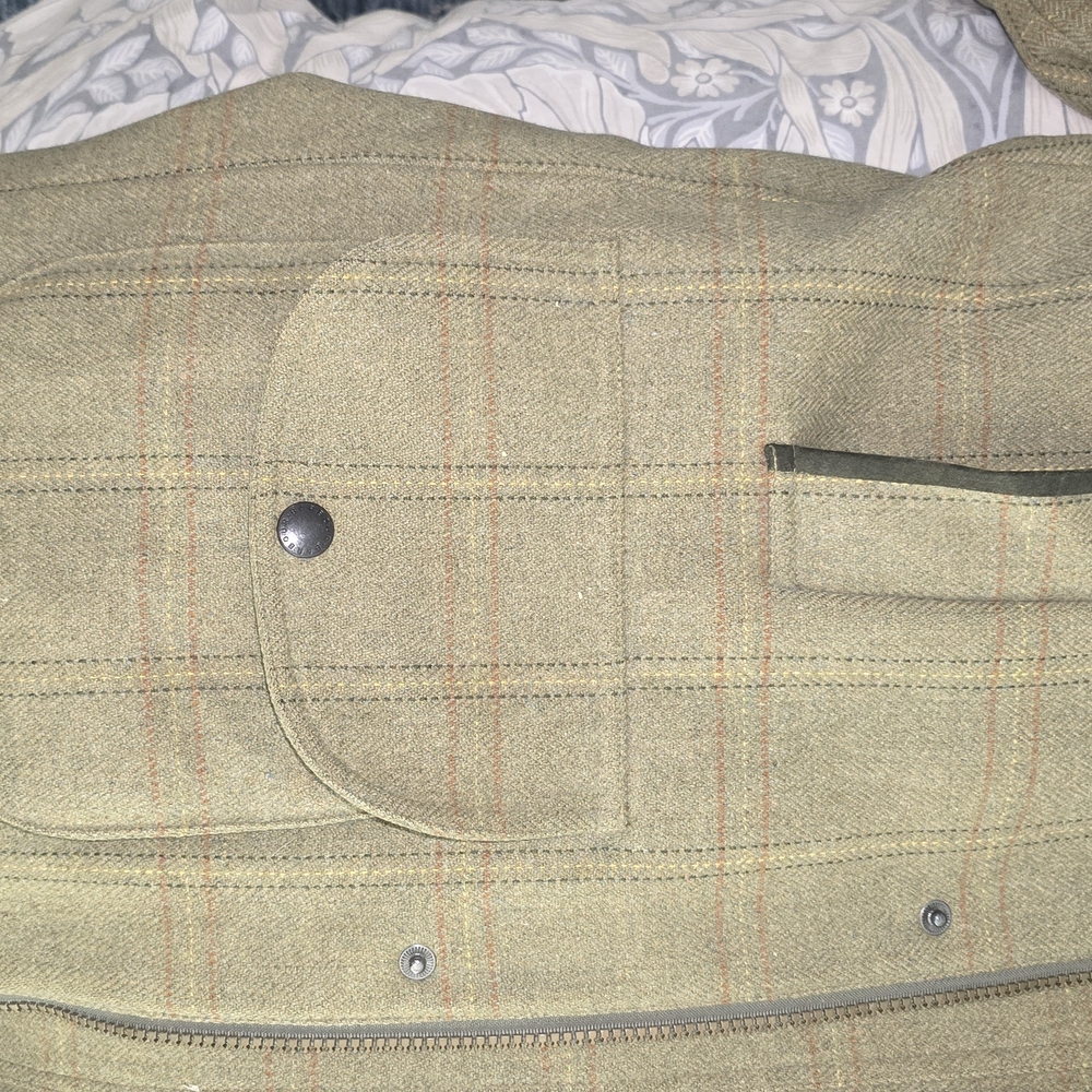 Barbour Green Check Military Coat - Picture 6 of 15